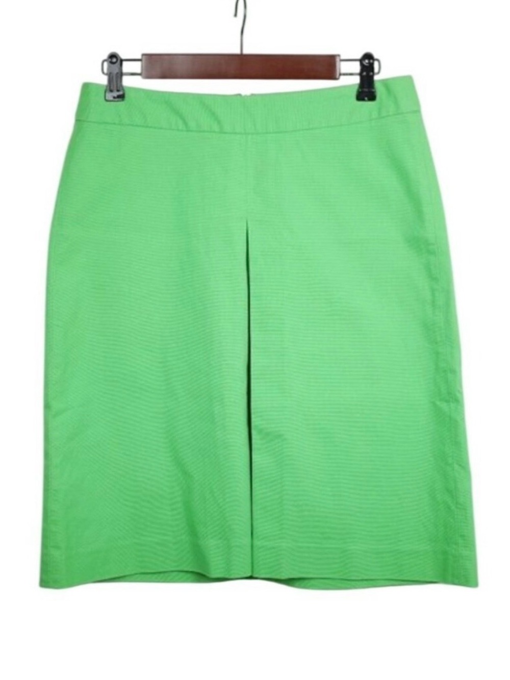 Banana Republic bright Kelly green pleated preppy A- line skirt 2